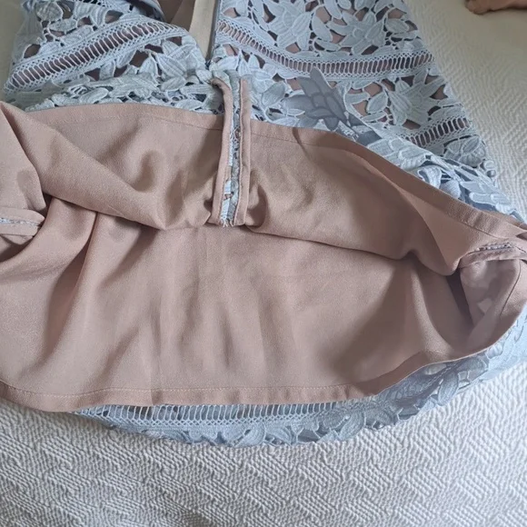 NWOT REISS Womens Pale Blue Lace Cap Sleeve Party/Wedding‎ Guest Dress S-0 - Picture 9 of 10